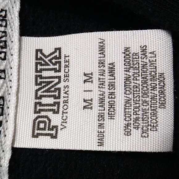 FINAL SALE! PINK Victoria's Secret Half Zip Pullover W/Hood Sz.M Gently Worn - Picture 8 of 11